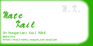 mate kail business card
